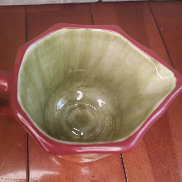 3 for$15 Vintage 4" Tall Medici Hand Painted Fruit Ceramic Creamer By Tabletop - Picture 3 of 7